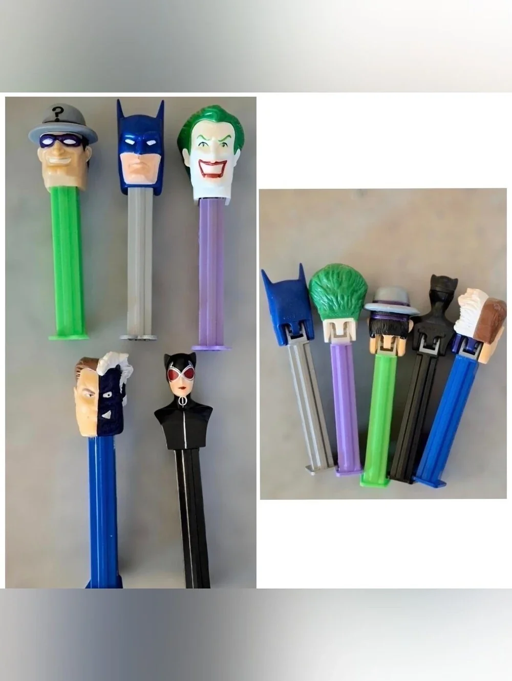 5 RETIRED PEZ DISPENSERS DC COMICS: FROM 